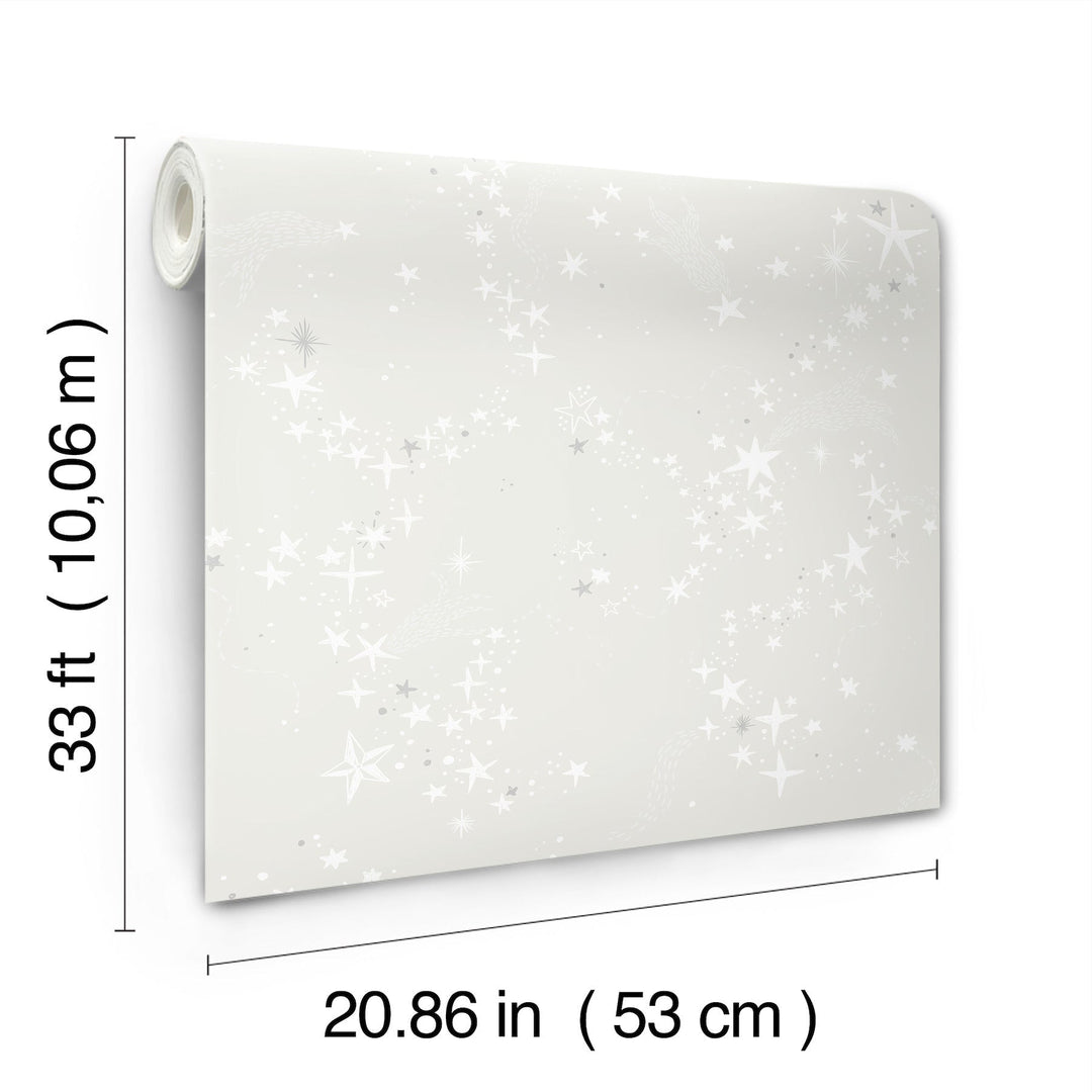 Stjarnhimmel Grey Wallpaper by York Wallcoverings Designer