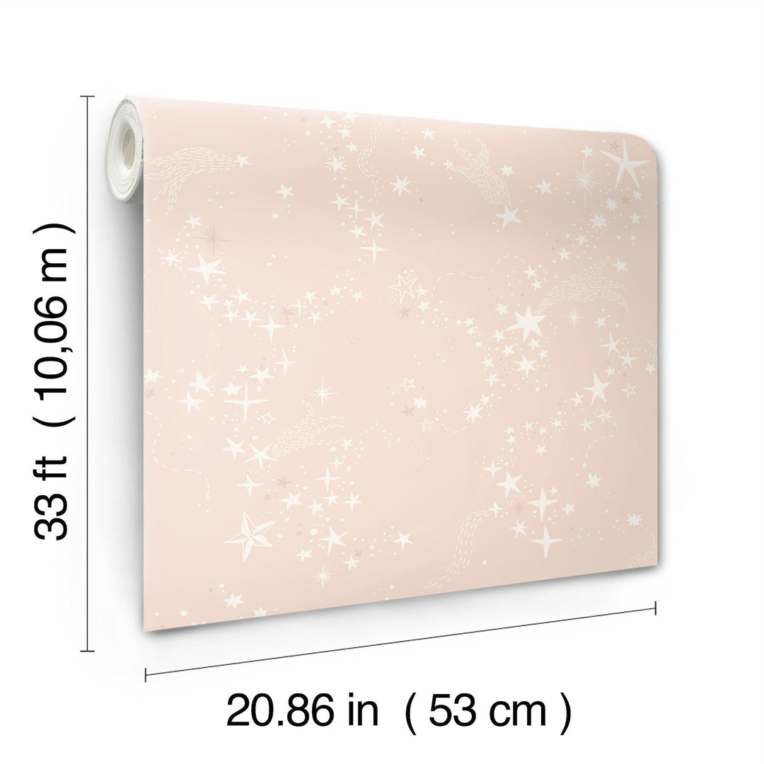 Stjarnhimmel Pink Wallpaper by York Wallcoverings Designer