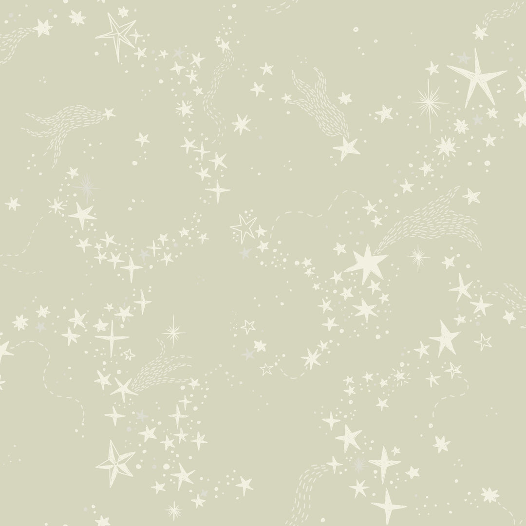 Stjarnhimmel Light Green Wallpaper by York Wallcoverings Designer