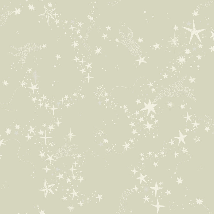 Stjarnhimmel Light Green Wallpaper by York Wallcoverings Designer