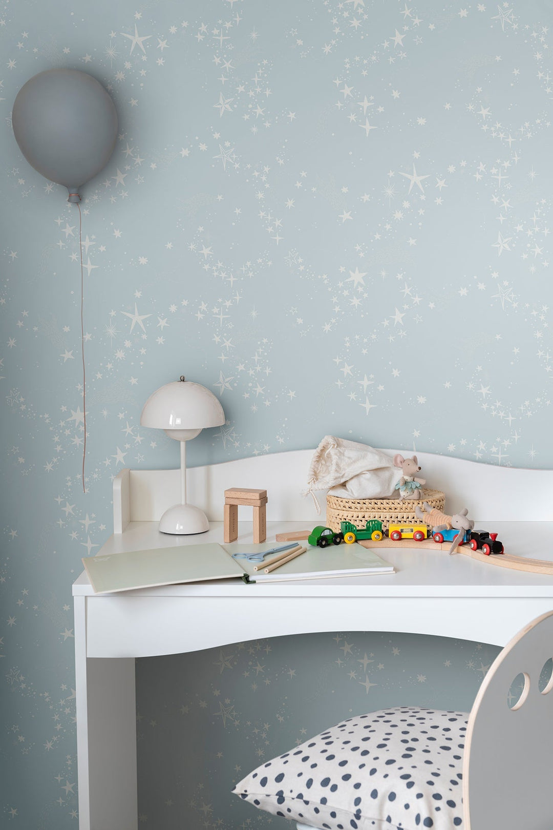 Stjarnhimmel Light Blue Wallpaper by York Wallcoverings Designer