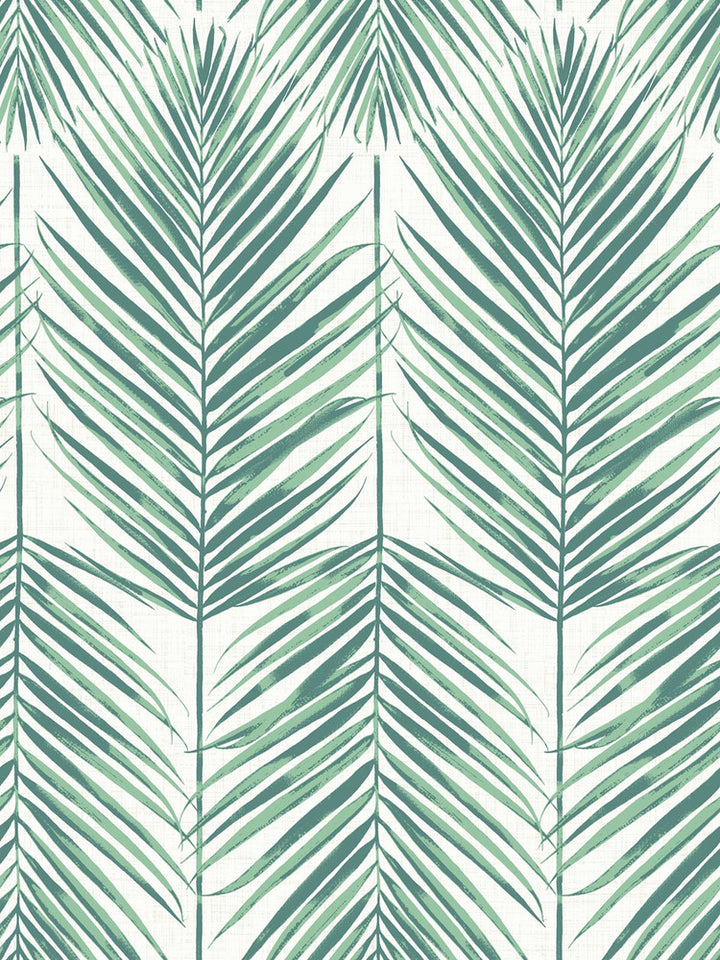 Paradise Palm Tropic Green by Seabrook Wallpaper Beach House United States 60.75 36" 27" - Fabric Carolina -