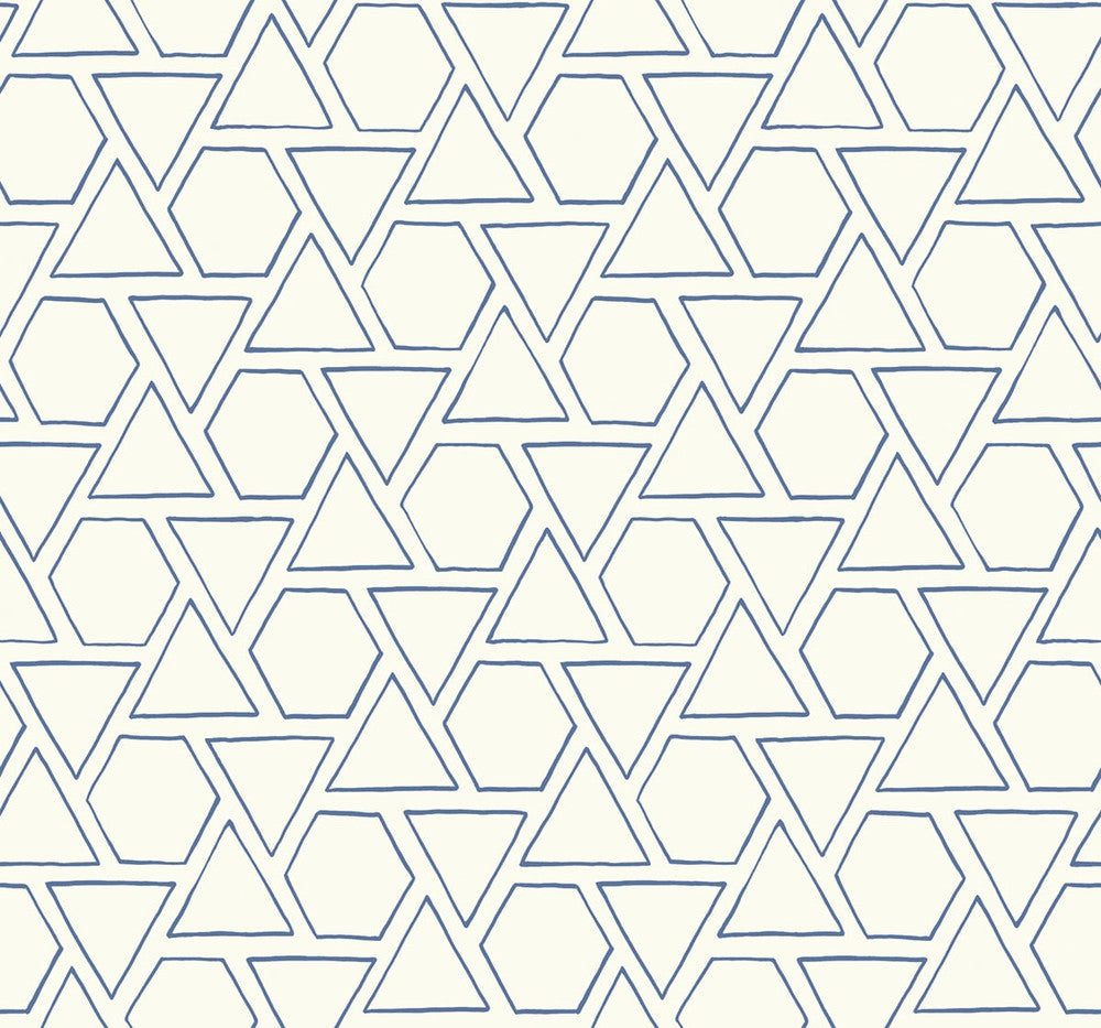 Sun Shapes Coastal Blue by Seabrook Wallpaper Beach House United States 60.75 25.2" 27" - Fabric Carolina -