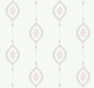 Sand Dollar Stripe Pink Sunset by Seabrook Wallpaper