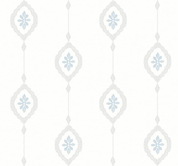 Sand Dollar Stripe Blue Oasis by Seabrook Wallpaper Beach House United States 60.75 25.2" 27" - Fabric Carolina -