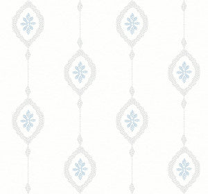 Sand Dollar Stripe Blue Oasis by Seabrook Wallpaper