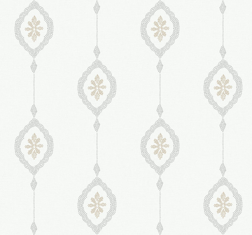 Sand Dollar Stripe Sand Dunes by Seabrook Wallpaper Beach House United States 60.75 25.2" 27" - Fabric Carolina -