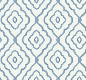 Seaside Ogee Blue Oasis by Seabrook Wallpaper
