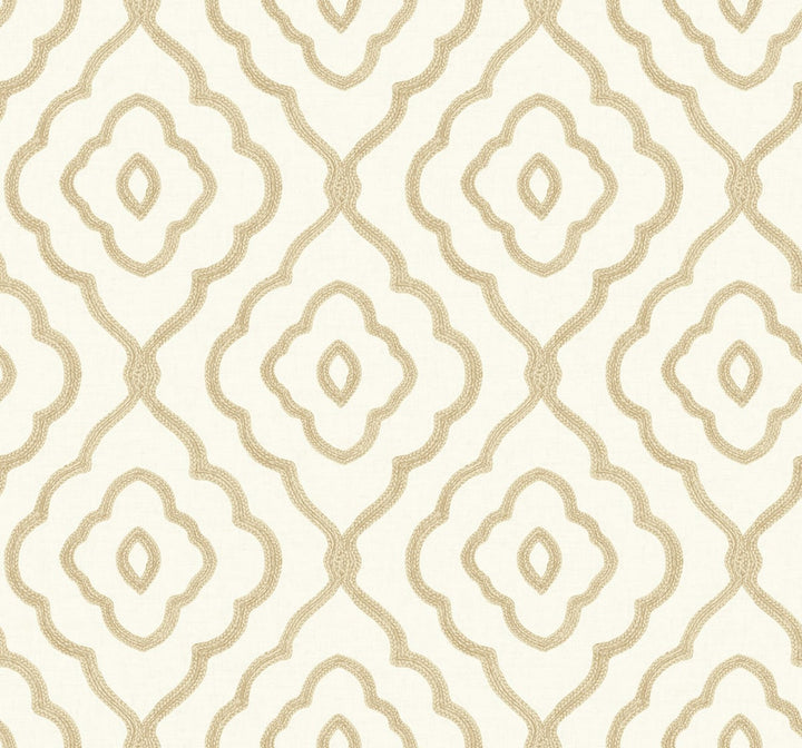 Seaside Ogee Sand Dunes by Seabrook Wallpaper Beach House United States 60.75 12.6" 27" - Fabric Carolina -