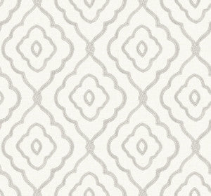 Seaside Ogee Daydream Gray by Seabrook Wallpaper