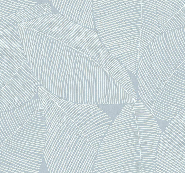 Summer Magnolia Blue Oasis by Seabrook Wallpaper Beach House United States 60.75 25.2" 27" - Fabric Carolina -