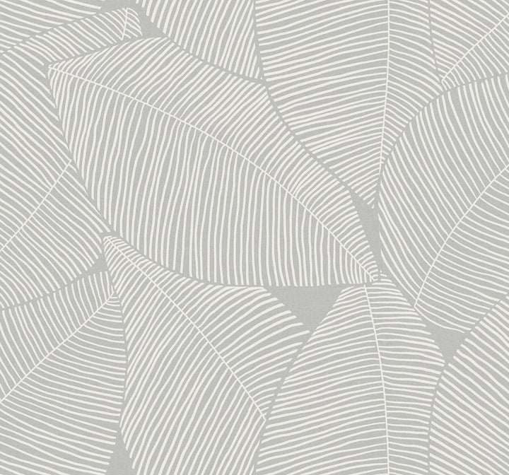 Summer Magnolia Daydream Gray by Seabrook Wallpaper Beach House United States 60.75 25.2" 27" - Fabric Carolina -