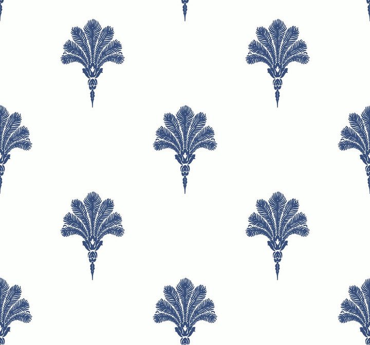 Summer Fan Coastal Blue by Seabrook Wallpaper Beach House United States 60.75 12.6" 27" - Fabric Carolina -