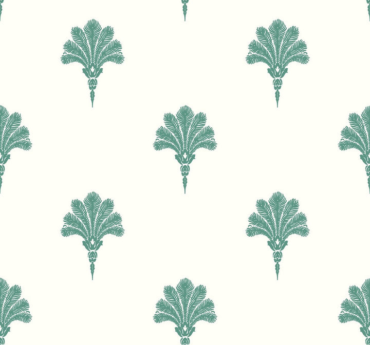 Summer Fan Tropic Green by Seabrook Wallpaper Beach House United States 60.75 12.6" 27" - Fabric Carolina -