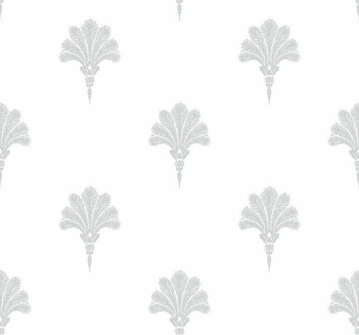 Summer Fan Daydream Gray by Seabrook Wallpaper Beach House United States 60.75 12.6" 27" - Fabric Carolina -