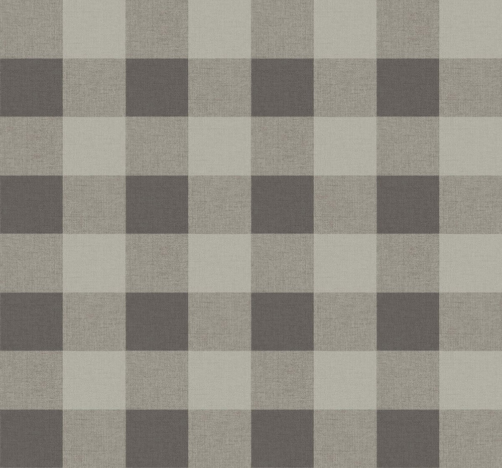 Picnic Plaid Black Sands by Seabrook Wallpaper Beach House United States 60.75 6.3" 27" - Fabric Carolina -
