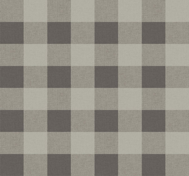 Picnic Plaid Black Sands by Seabrook Wallpaper Beach House United States 60.75 6.3" 27" - Fabric Carolina -