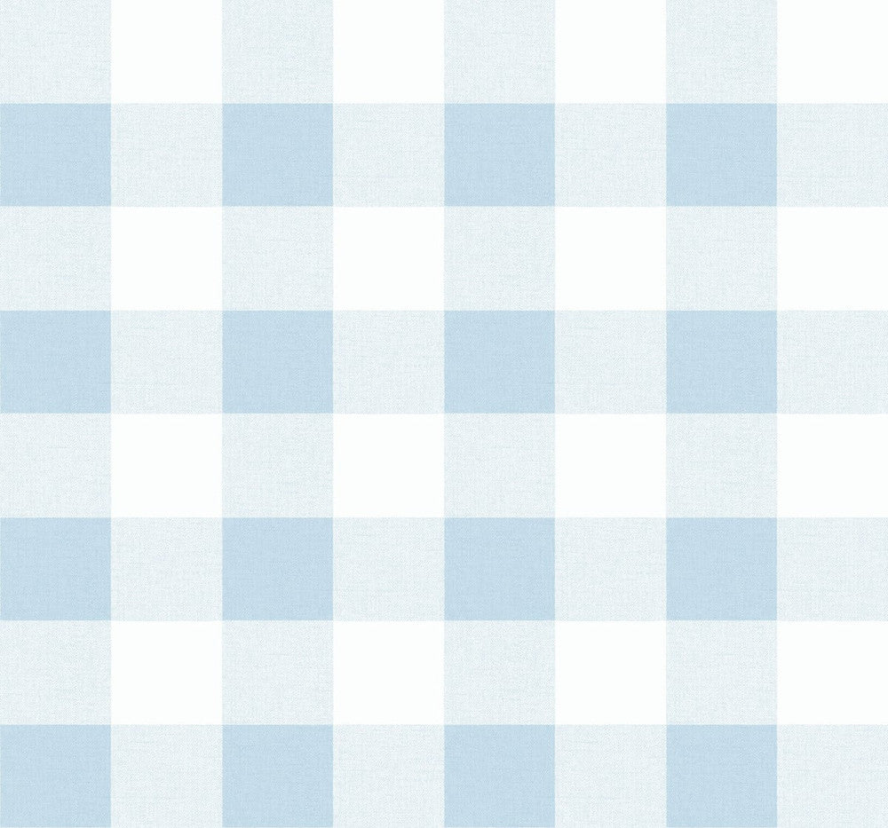 Picnic Plaid Blue Oasis by Seabrook Wallpaper Beach House United States 60.75 6.3" 27" - Fabric Carolina -