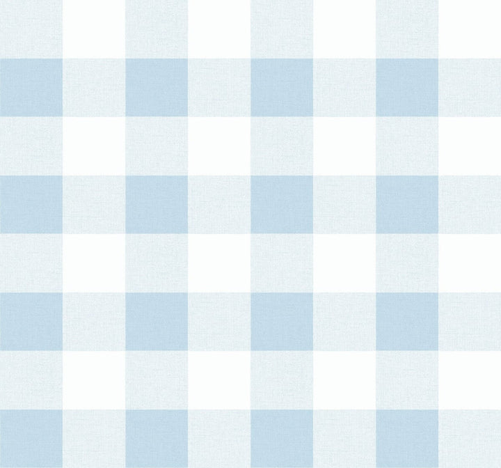 Picnic Plaid Blue Oasis by Seabrook Wallpaper Beach House United States 60.75 6.3" 27" - Fabric Carolina -