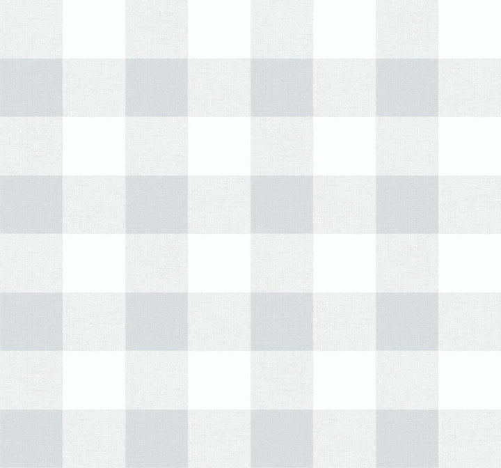 Picnic Plaid Daydream Gray by Seabrook Wallpaper Beach House United States 60.75 6.3" 27" - Fabric Carolina -