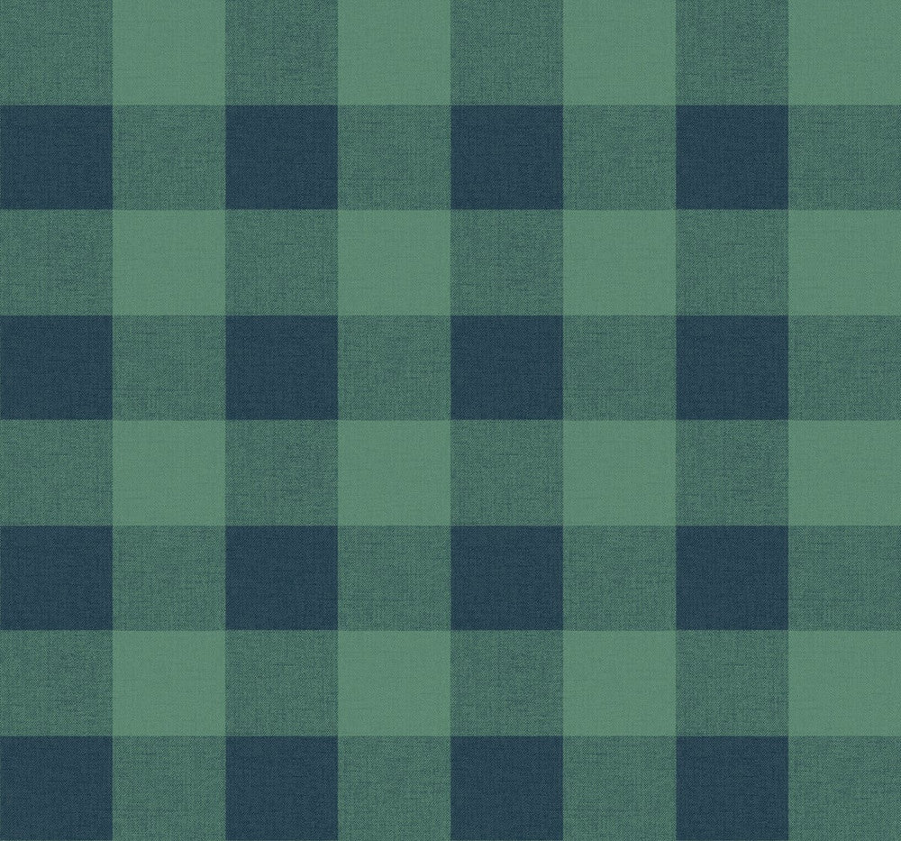 Picnic Plaid Tropic Green by Seabrook Wallpaper Beach House United States 60.75 6.3" 27" - Fabric Carolina -