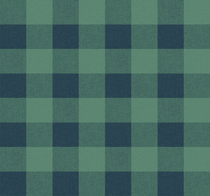 Picnic Plaid Tropic Green by Seabrook Wallpaper Beach House United States 60.75 6.3" 27" - Fabric Carolina -