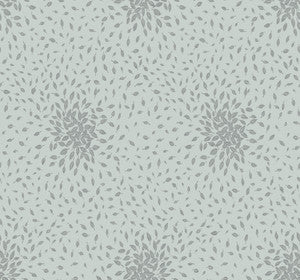 Petite Leaves Spa & Silver Wallpaper by Antonina Vella