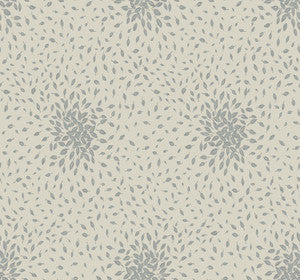 Petite Leaves Beige & Silver Wallpaper by Antonina Vella