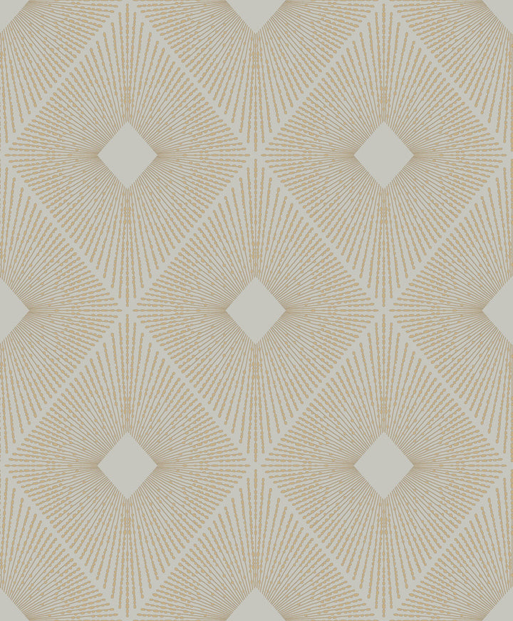 Harlowe Warm Grey & Gold Wallpaper by Antonina Vella Antonina Vella Modern Metals Second Edition Covers about 57.2 square feet 20.8-in by 33-ft long roll Unpasted 12.6 - Fabric Carolina -