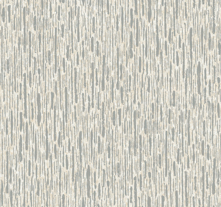 Metallic Cascade Cream & Silver Wallpaper by Antonina Vella Antonina Vella Modern Metals Second Edition Covers about 60.5 square feet 27-in by 26.9-ft long roll Unpasted 25.2 - Fabric Carolina -