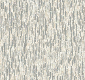 Metallic Cascade Cream & Silver Wallpaper by Antonina Vella