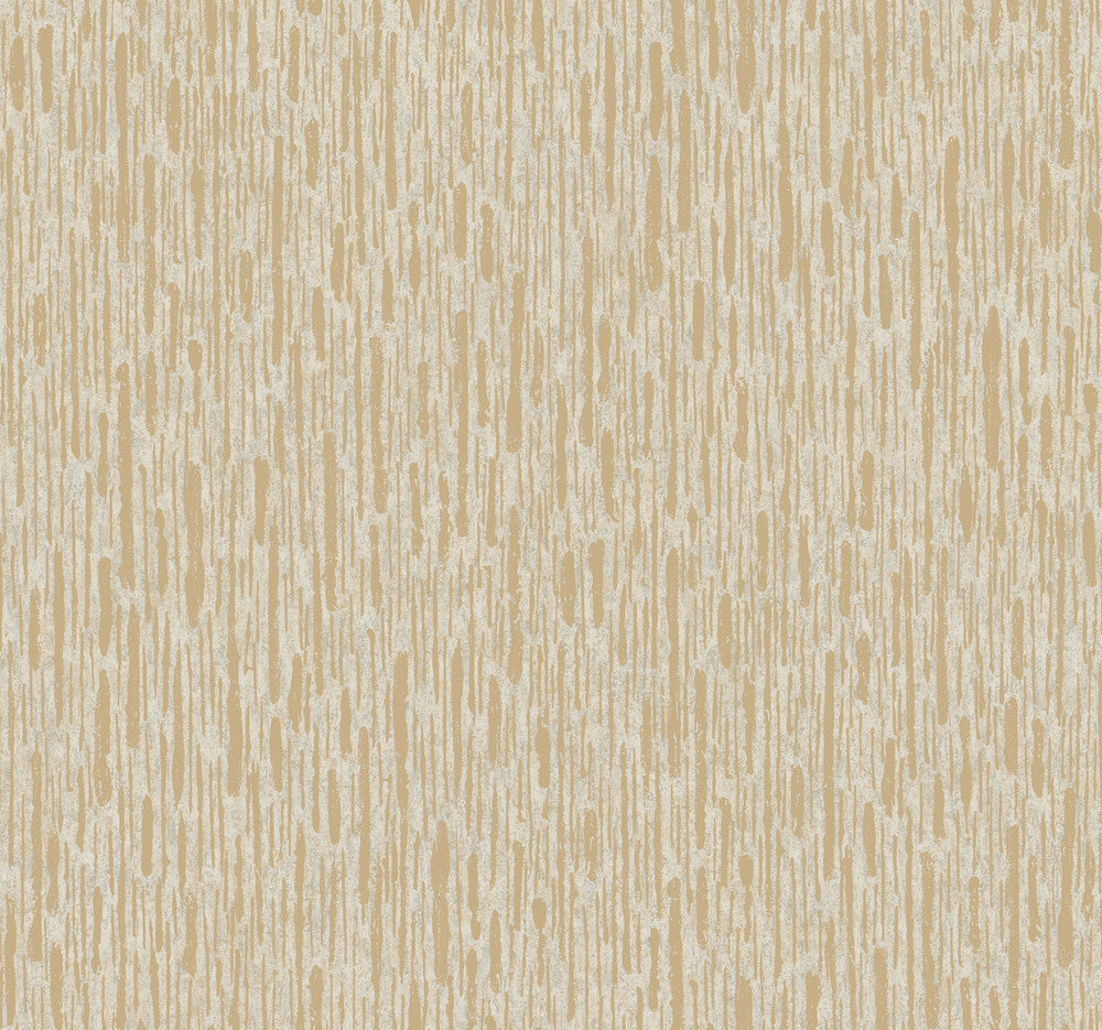 Metallic Cascade Neutrals & Gold Wallpaper by Antonina Vella Antonina Vella Modern Metals Second Edition Covers about 60.5 square feet 27-in by 26.9-ft long roll Unpasted 25.2 - Fabric Carolina -