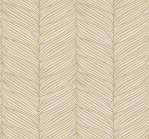 Luminous Leaves Neutral & Gold Wallpaper by Antonina Vella