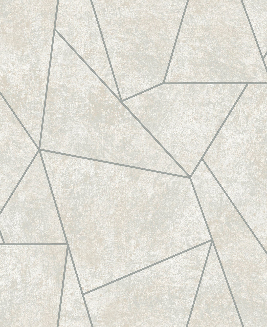Nazca Neutral & Silver Wallpaper by Antonina Vella Designer