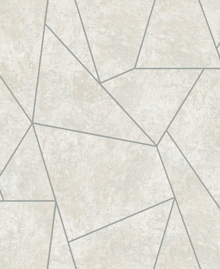 Nazca Neutral & Silver Wallpaper by Antonina Vella Antonina Vella Modern Metals Second Edition Covers about 57.2 square feet 20.8-in by 33-ft long roll Unpasted 25.2 - Fabric Carolina -