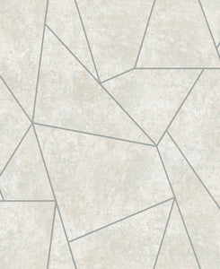 Nazca Neutral & Silver Wallpaper by Antonina Vella