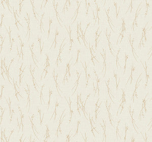 Sprigs Cream & Gold Wallpaper by Antonina Vella