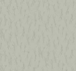 Sprigs Eucalyptus & Silver Wallpaper by Antonina Vella