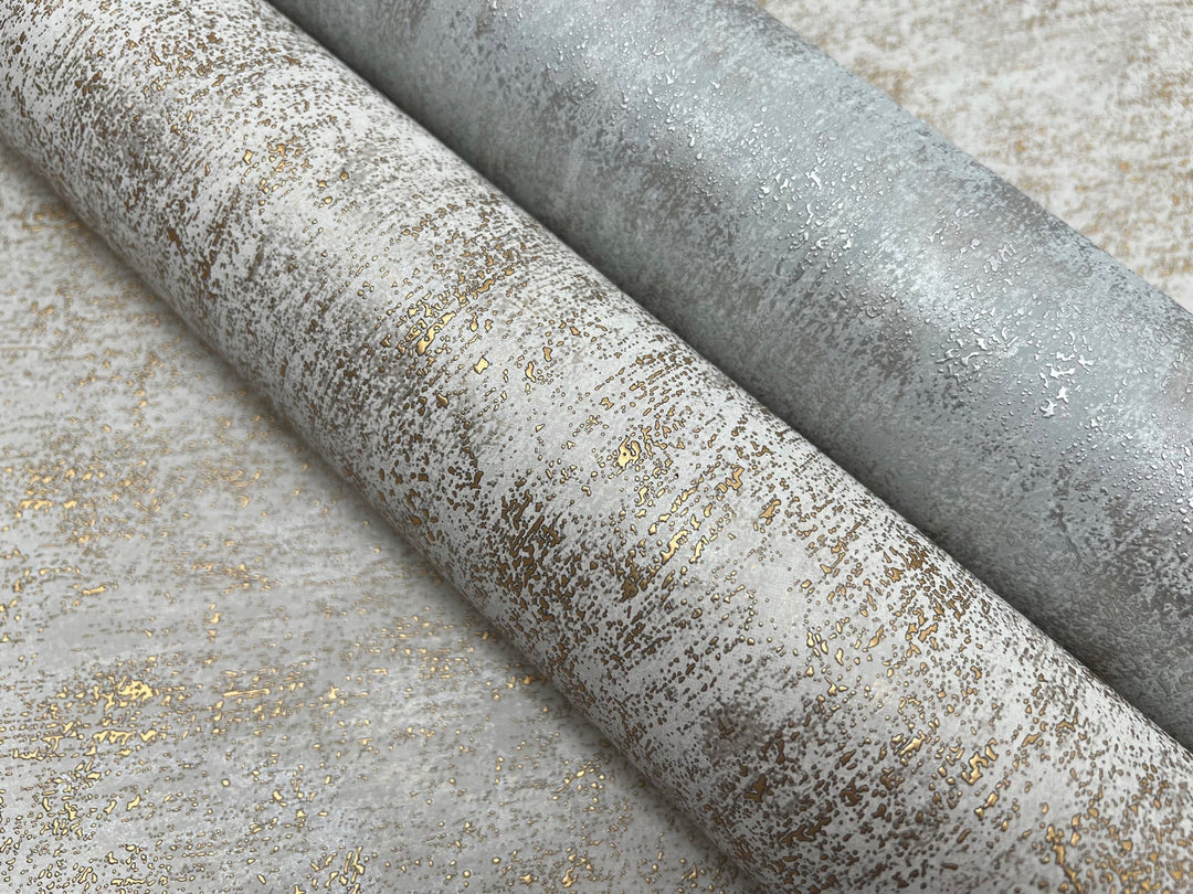 Shimmering Patina Neutral & Gold Wallpaper by Antonina Vella Designer