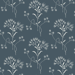 On Navy White & Navy Wallpaper by Magnolia Home