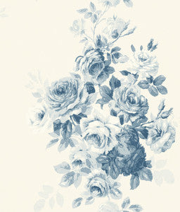 Tea Rose Blue Wallpaper by Magnolia Home