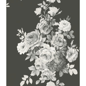 Tea Rose Black & White Wallpaper by Magnolia Home