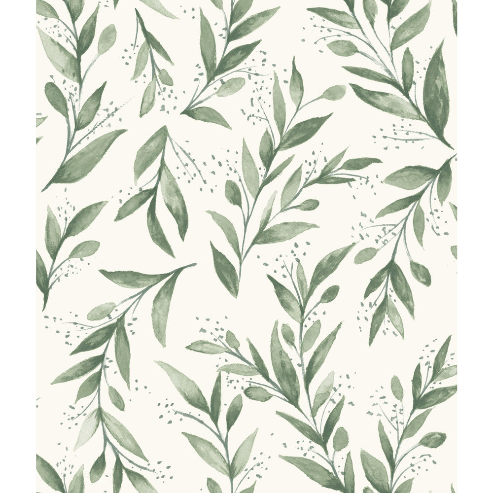 Olive Branch Olive Grove Wallpaper by Magnolia Home Magnolia Home Vol. II Covers about 56.4 square feet 20.5-in by 33-ft long roll Prepasted 24 - Fabric Carolina -