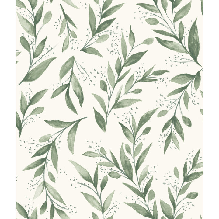 Olive Branch Olive Grove Wallpaper by Magnolia Home Magnolia Home Vol. II Covers about 56.4 square feet 20.5-in by 33-ft long roll Prepasted 24 - Fabric Carolina -