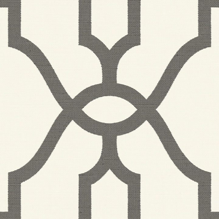 Repurpose Woven Trellis Charcoal Wallpaper by Magnolia Home Magnolia Home Vol. II Covers about 56.4 square feet 20.5-in by 33-ft long roll Prepasted 20.5 - Fabric Carolina -