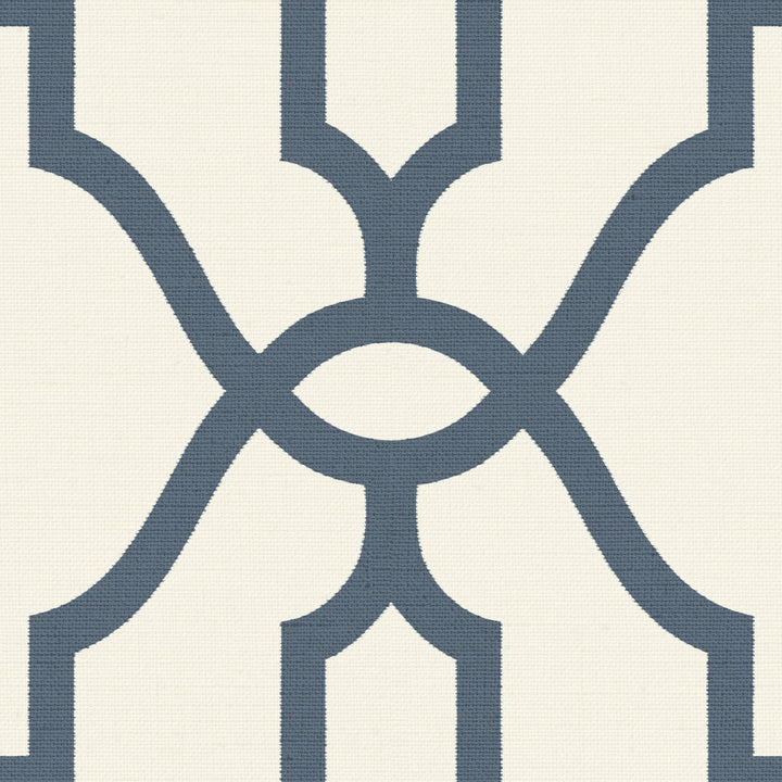 Woven Trellis Federal Blue Wallpaper by Magnolia Home Magnolia Home Vol. II Covers about 56.4 square feet 20.5-in by 33-ft long roll Prepasted 20.5 - Fabric Carolina -