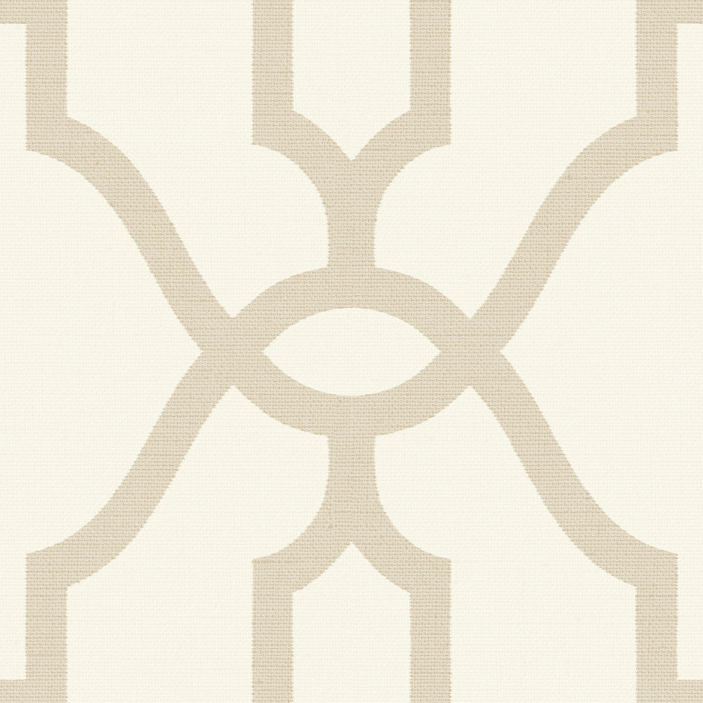 Woven Trellis Beige Wallpaper by Magnolia Home Magnolia Home Vol. II Covers about 56.4 square feet 20.5-in by 33-ft long roll Prepasted 20.5 - Fabric Carolina -