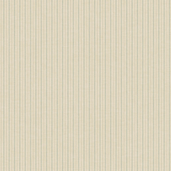 French Ticking Khaki & Light Blue Wallpaper by Magnolia Home Magnolia Home Vol. II Covers about 56.4 square feet 20.5-in by 33-ft long roll Prepasted 0 - Fabric Carolina -