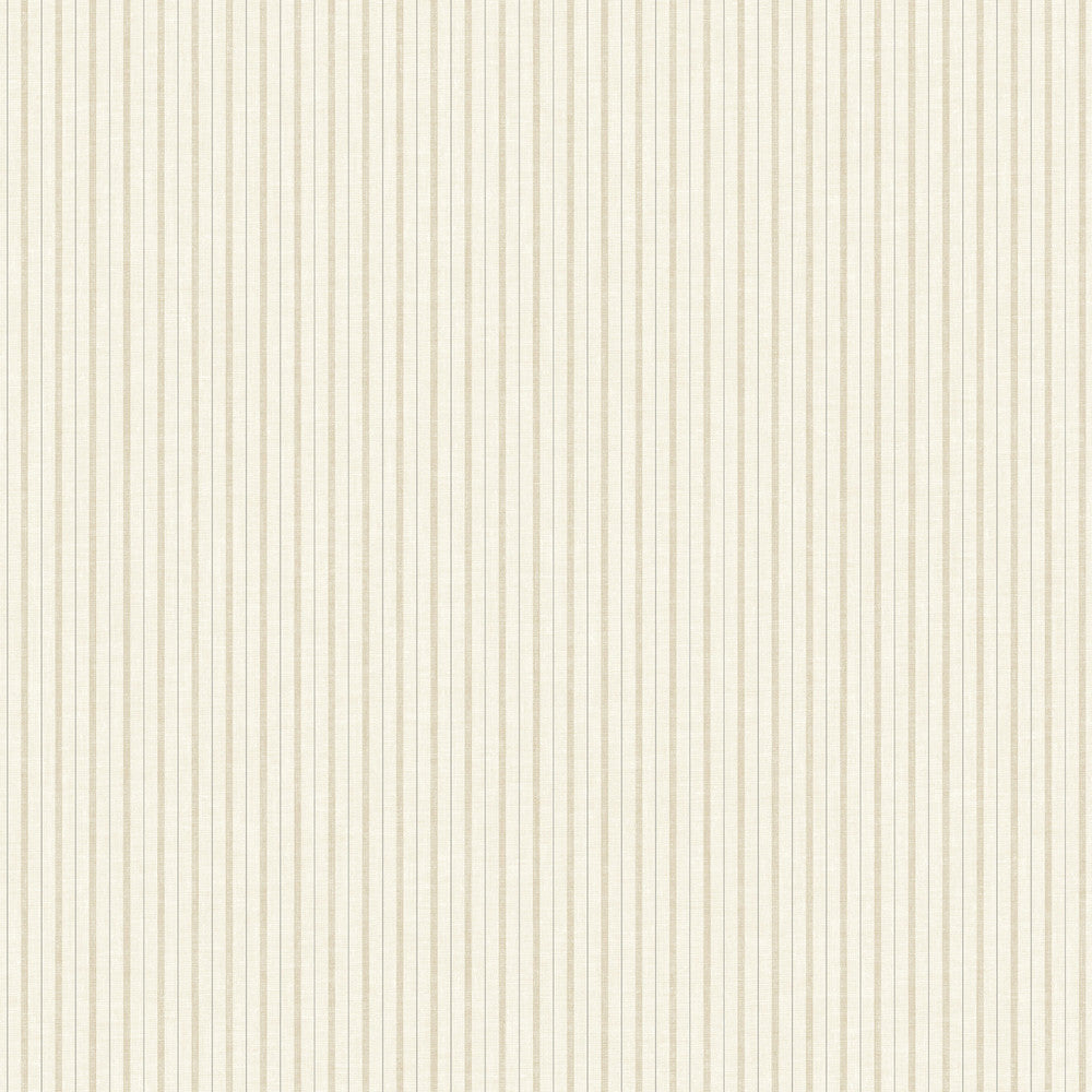 French Ticking Cream Wallpaper by Magnolia Home Magnolia Home Vol. II Covers about 56.4 square feet 20.5-in by 33-ft long roll Prepasted 0 - Fabric Carolina -