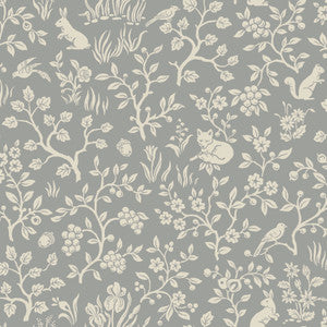 Fox & Hare Grey Wallpaper by Magnolia Home